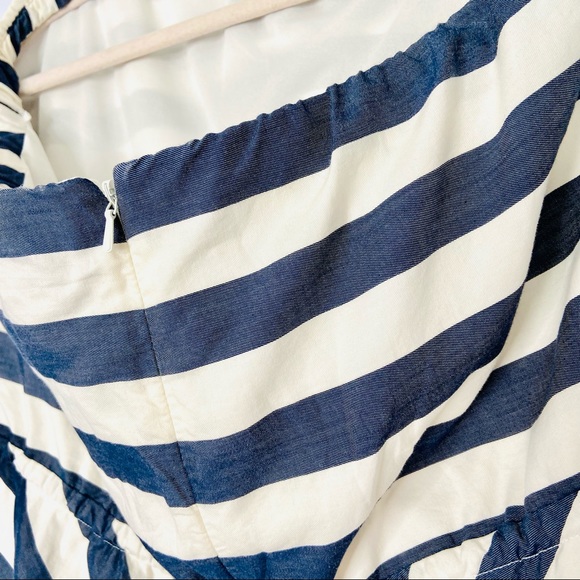 Eloquii Navy Chevron Stripe Strapless Dress 22W - Picture 6 of 10